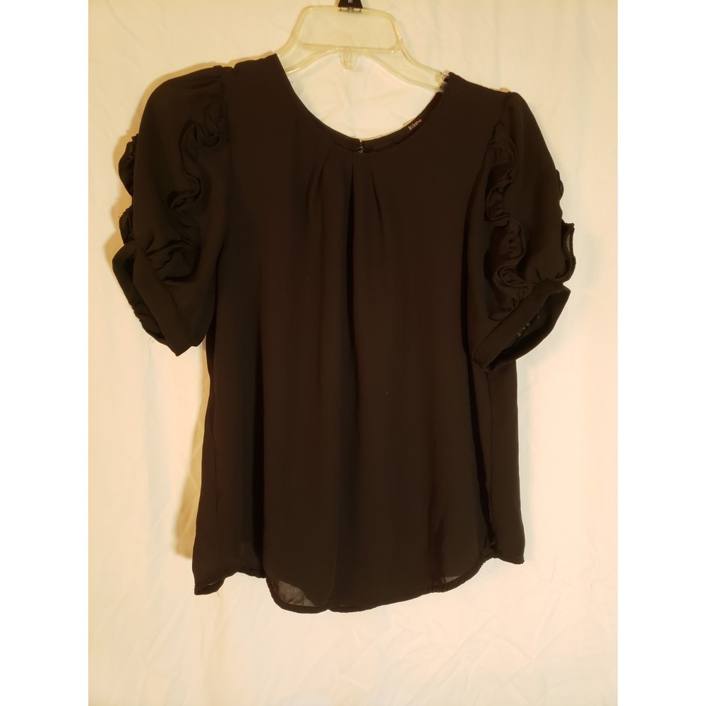 Women's Blashe Black Short Sleeve Blouse Size M